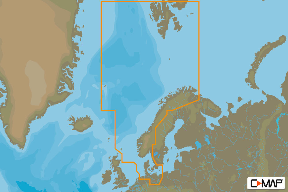 C-MAP EN-D300 North Sea And Denmark 4D European Wide | SailRACE