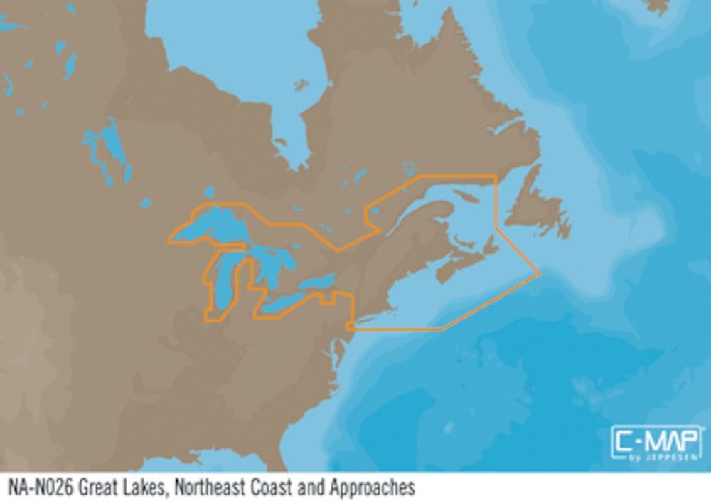 C-MAP NA-Y026 : Great Lakes Northeast Coast Appr., MAX-N+: Wide | SailRACE